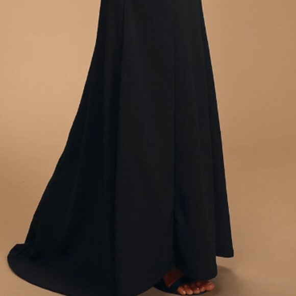 Lulus Wait For Me Black Long Sleeve Maxi Dress - Size XS - Picture 3 of 4